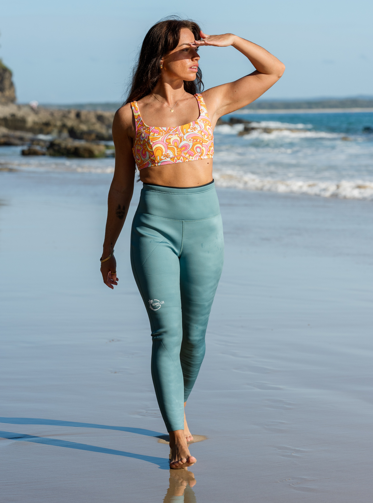 Women's Wetsuit leggings 2mm- Malibu Seafoam