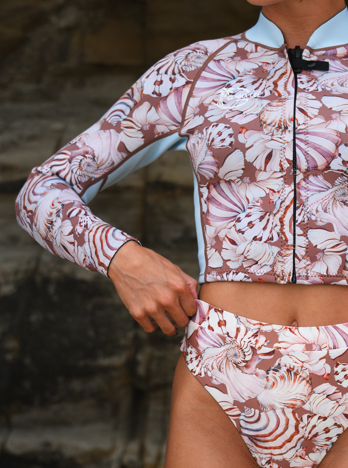 Women's 2mm Wetsuit Cropped Jacket- Ocean Muse