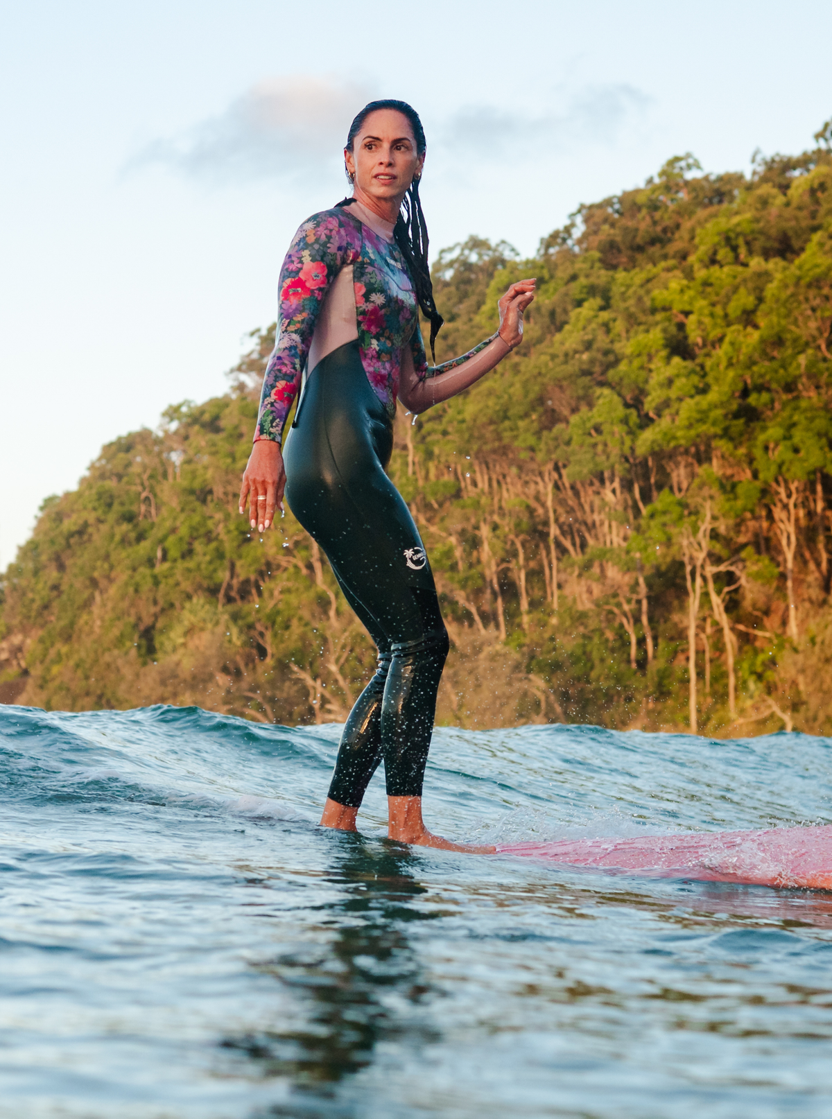 Women's Steamer Back Zip Wetsuit 3/2mm- Garden By The Sea