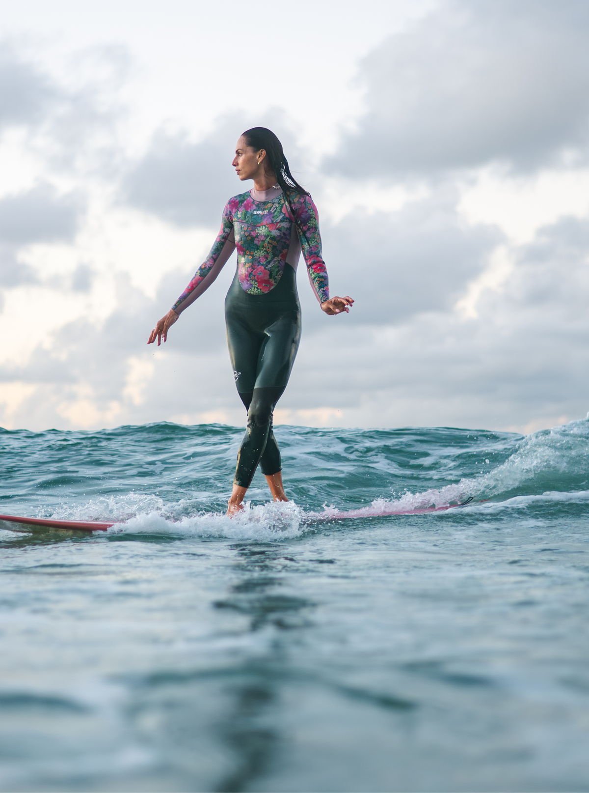 Women's Steamer Back Zip Wetsuit 3/2mm- Garden By The Sea