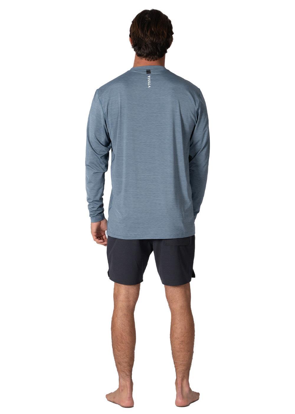 Vissla Youth Twisted LS Sun Shirt in Slate Heather, view 5