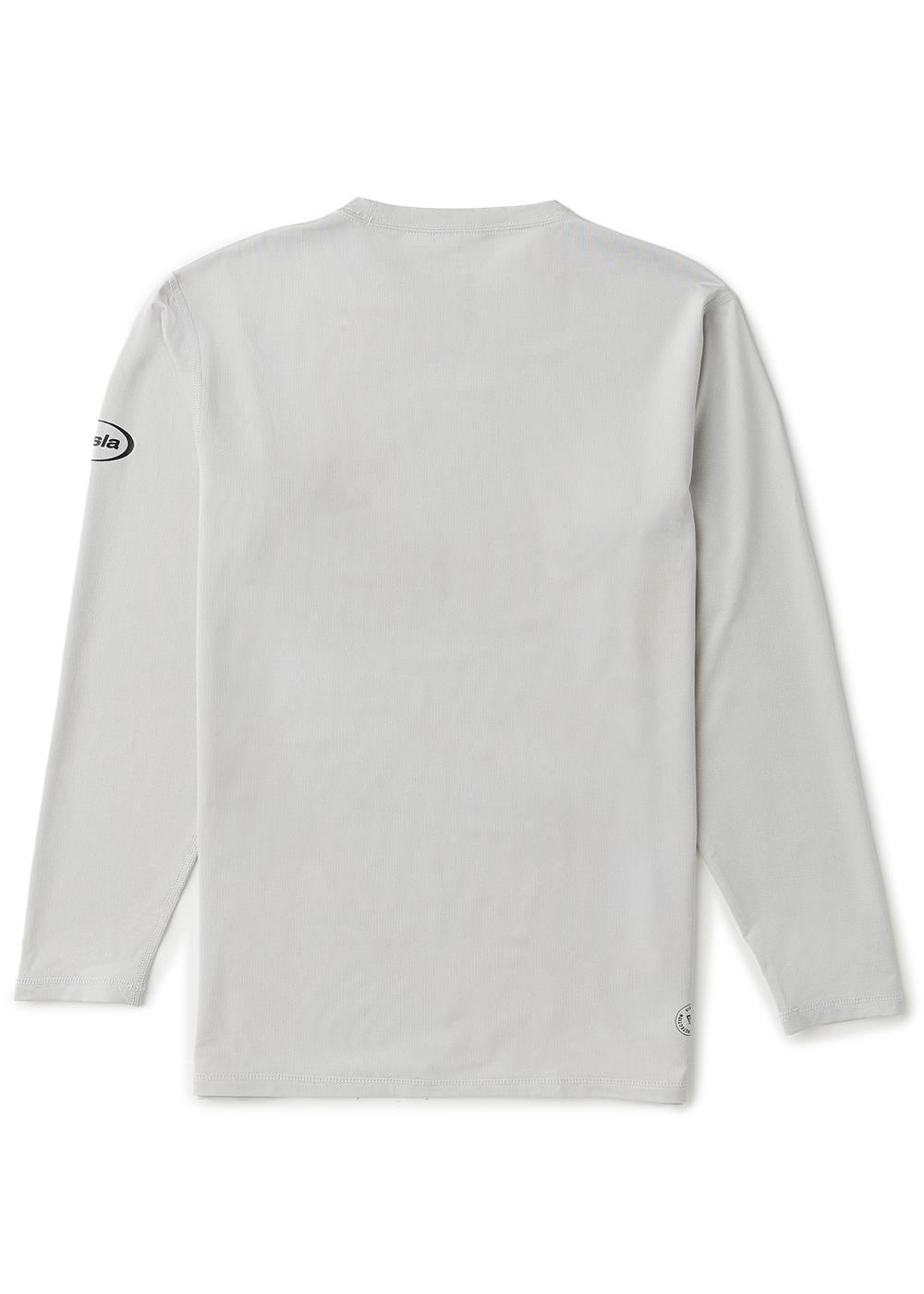 Vissla Youth Pro Comp LS Sun Shirt in Storm Grey, view 4