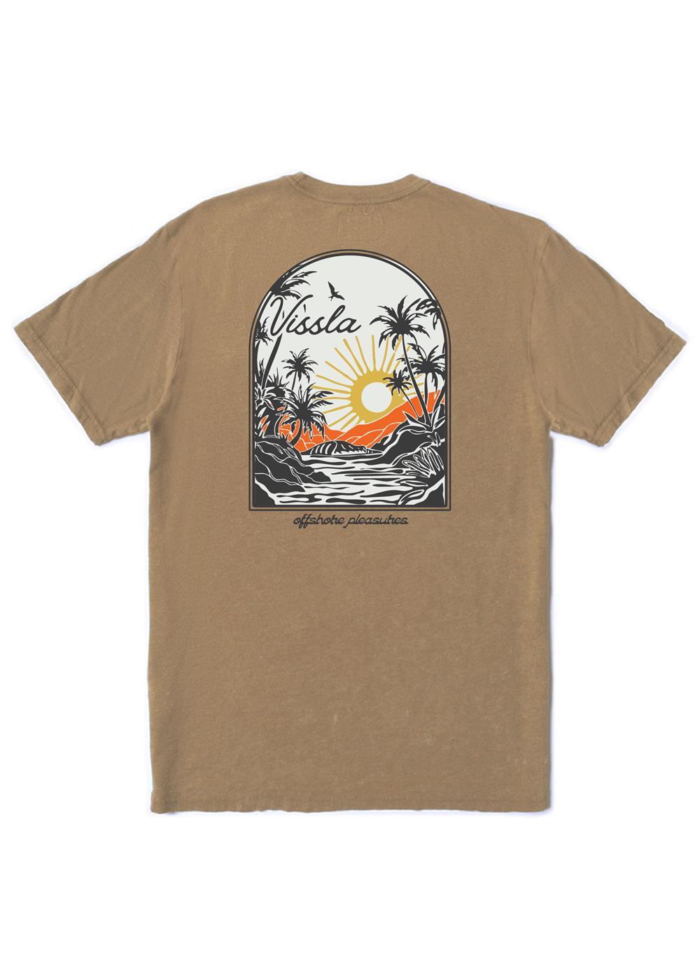 Vissla Sunset Shadows Cosmic Wash SS Tee in Chocolate