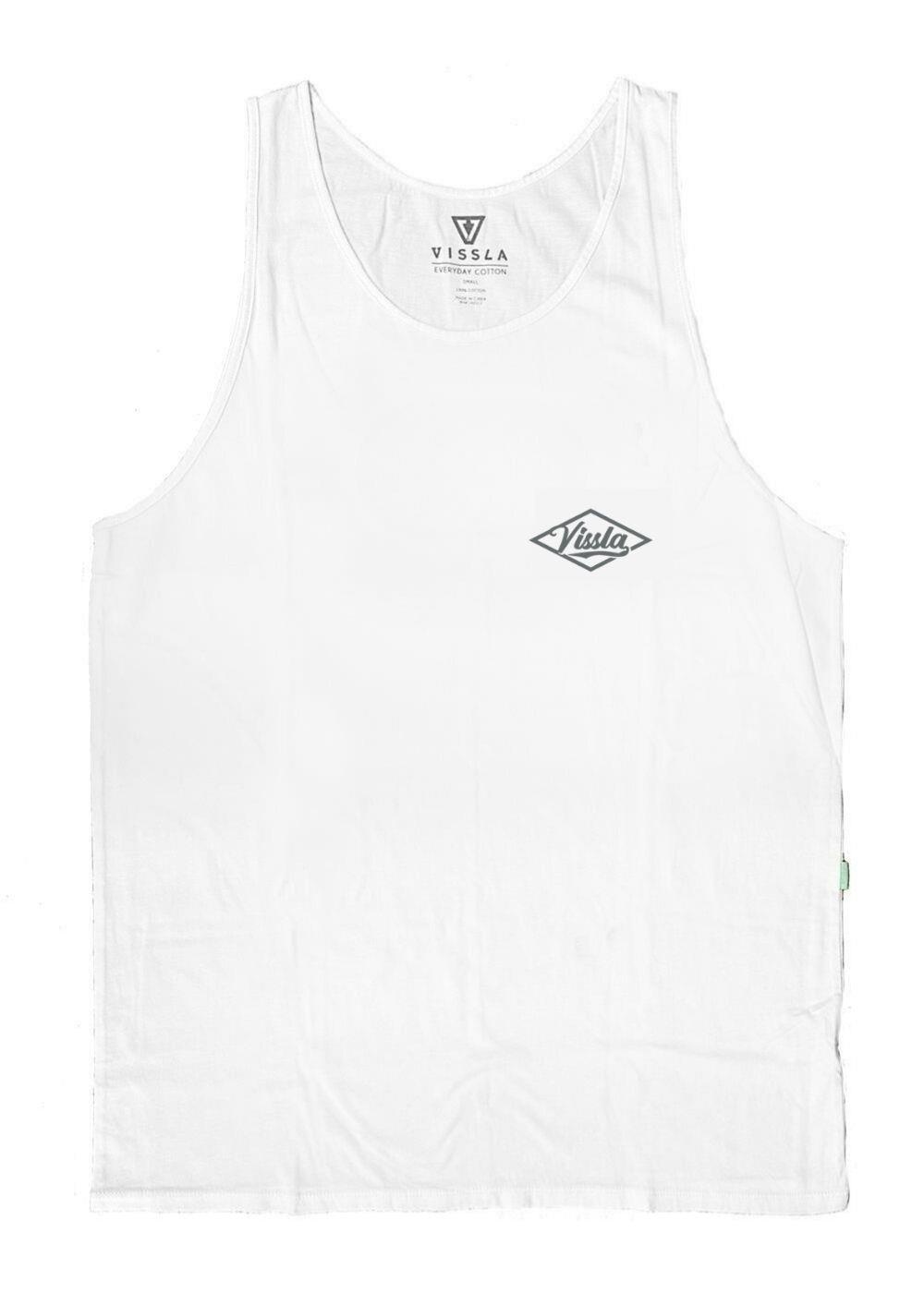 Vissla Corners Organic Blend Tank in White, view 2