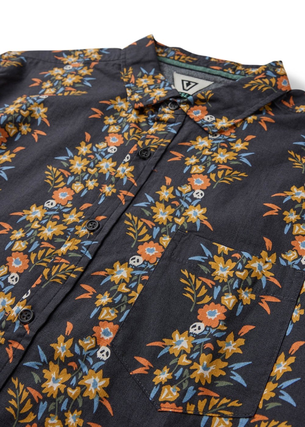 Vissla Voodoo Vines Hybrid Eco SS Shirt in Phantom, view 3