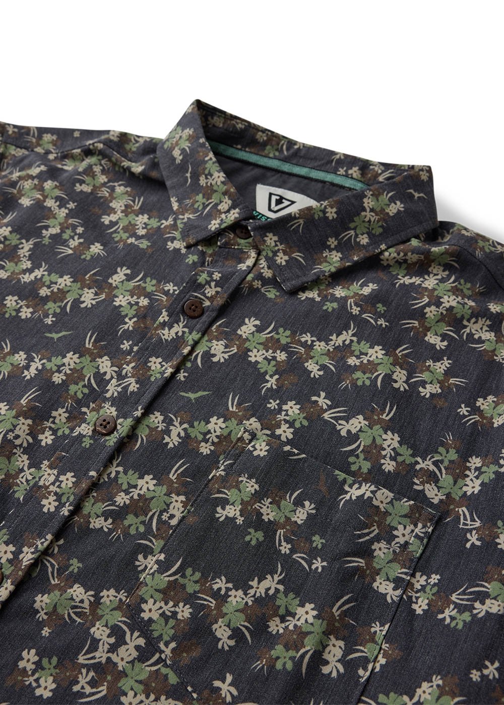 Vissla Tropicanica Hybrid Eco SS Shirt in Black, view 3