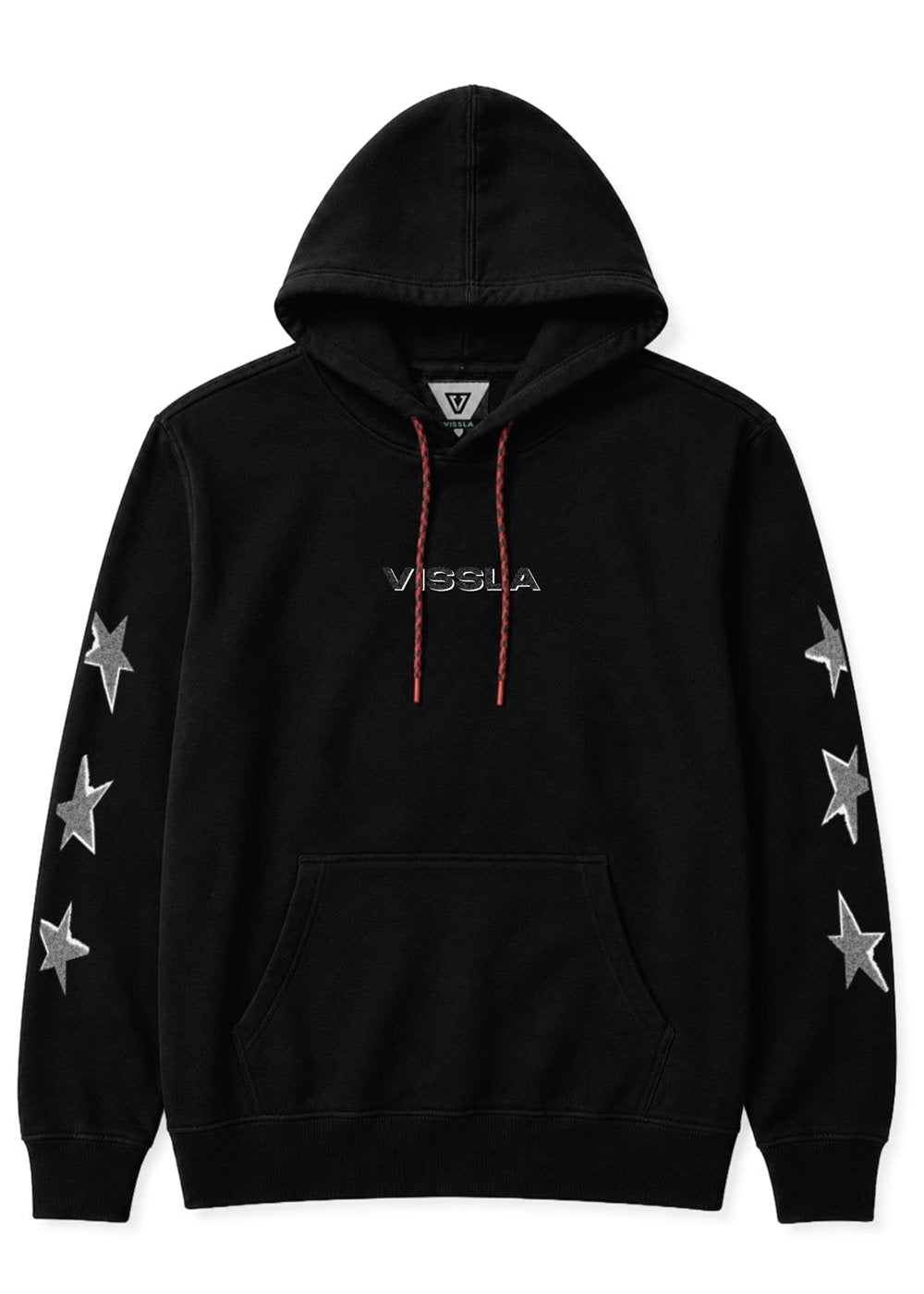 Vissla Star Sequence Heavyweight Eco PO Hoodie in Black, view 2