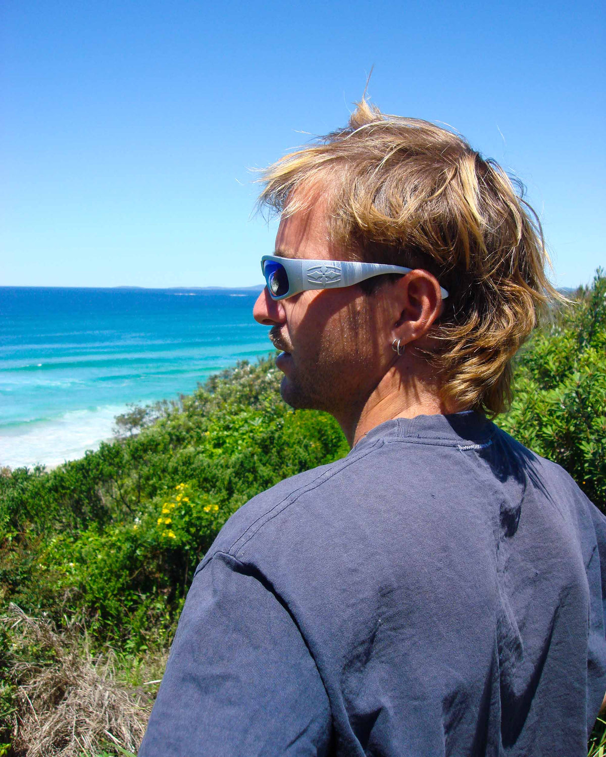 PARASITE - MATTE CHROME / BLUE REFLECTIVE POLARISED