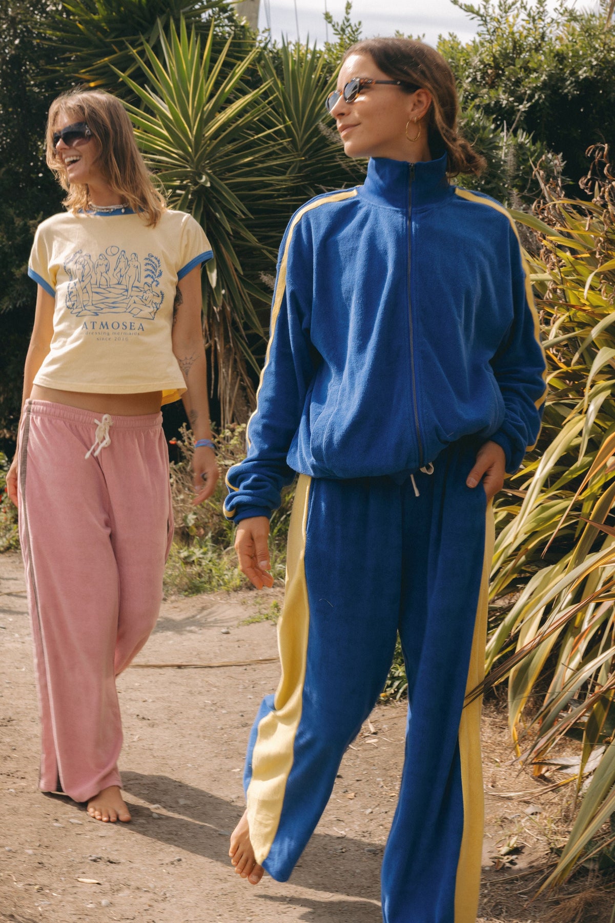 Après Surf Panel Pant in Blue & Yellow - Atmosea