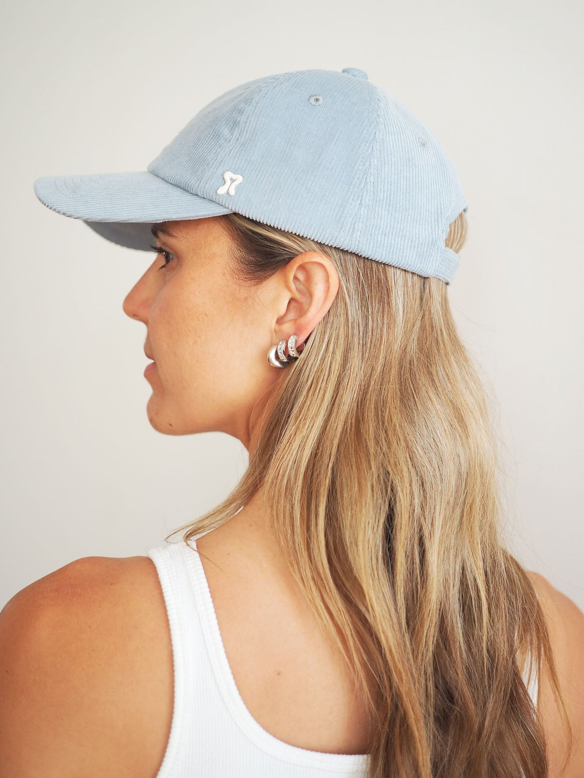Naluka Essential | Cotton Corduroy Cap for Women | Powder Blue
