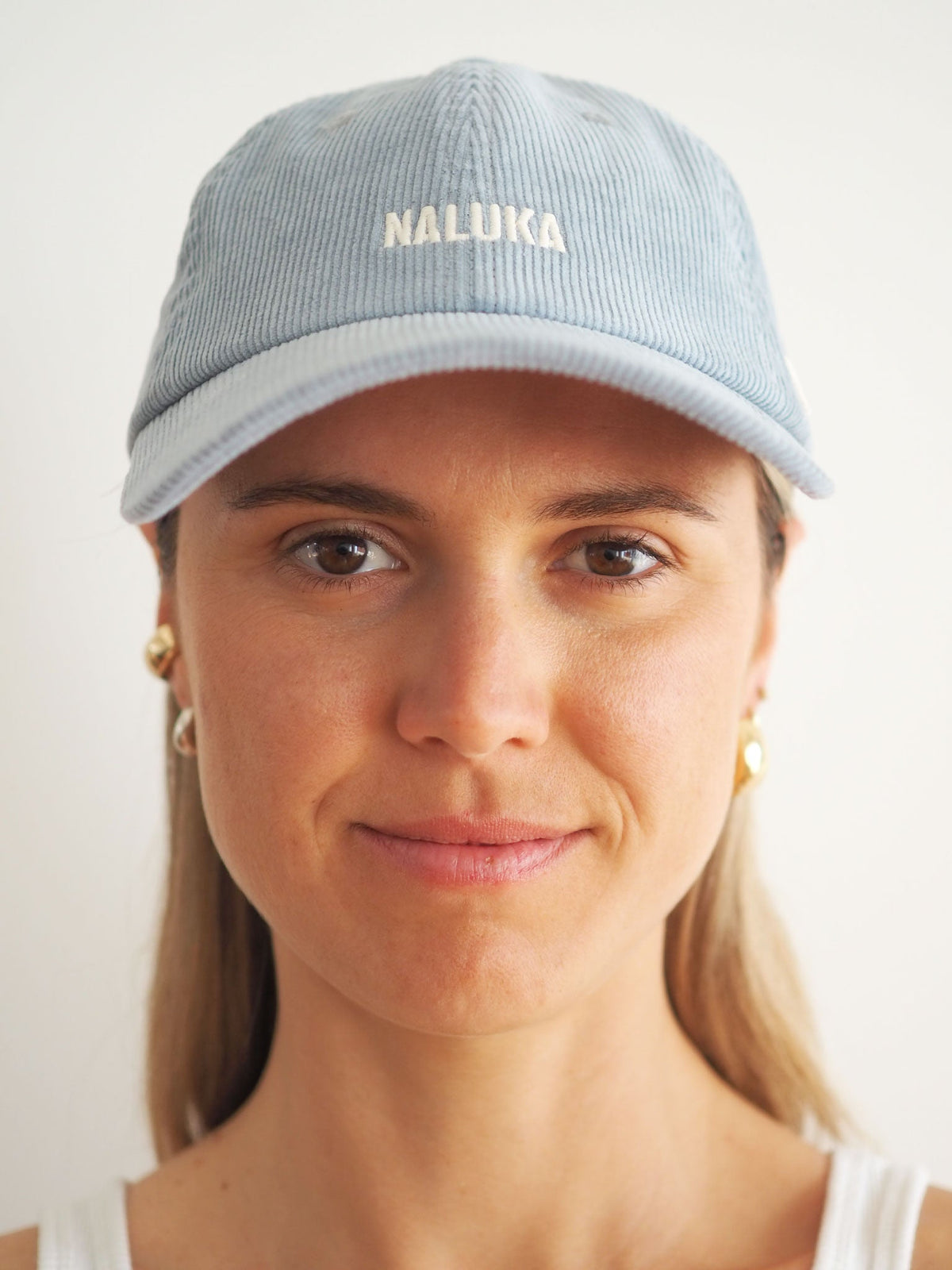 Naluka Essential | Cotton Corduroy Cap for Women | Powder Blue