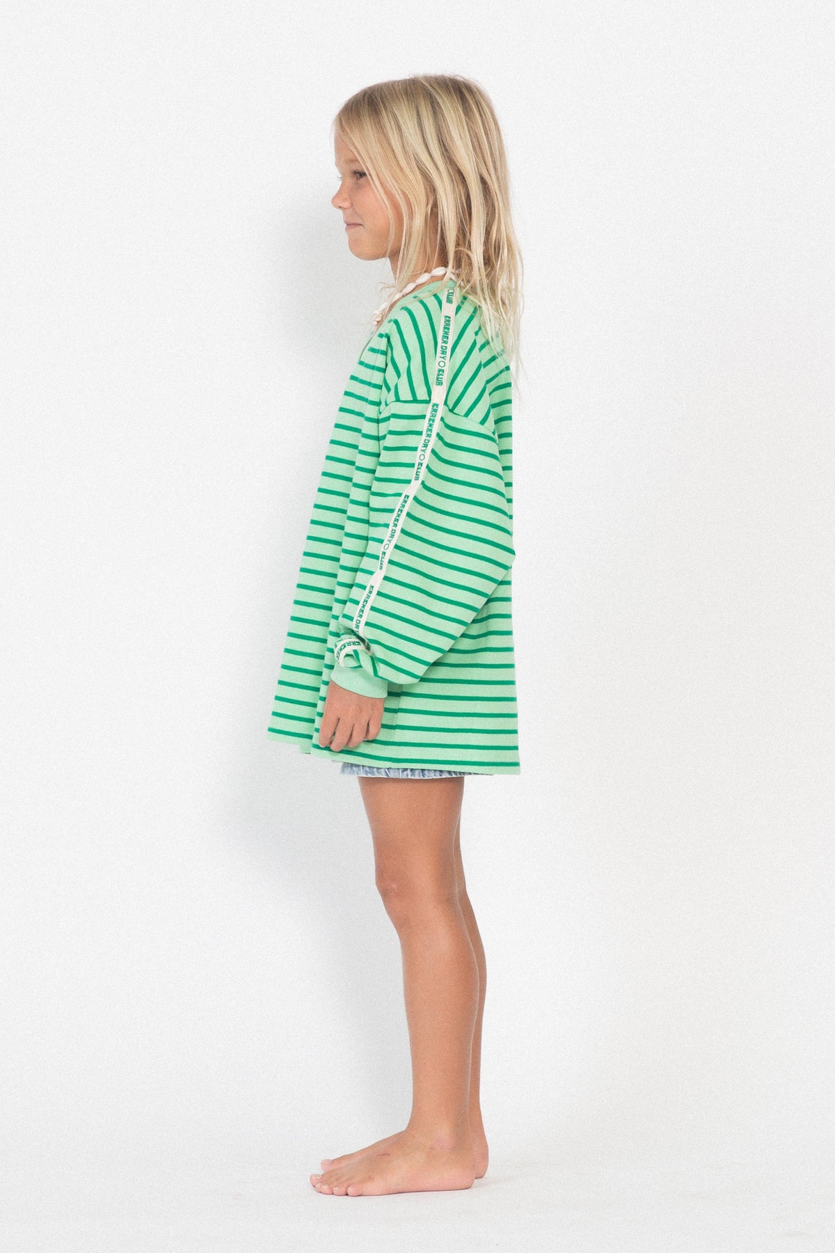 Kids Nautical Long Sleeve Tee - Shamrock Thin Stripe