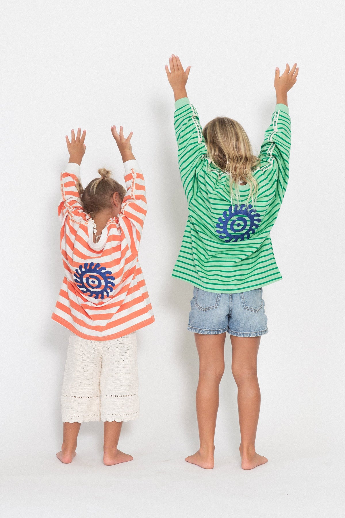 Kids Nautical Long Sleeve Tee - Shamrock Thin Stripe