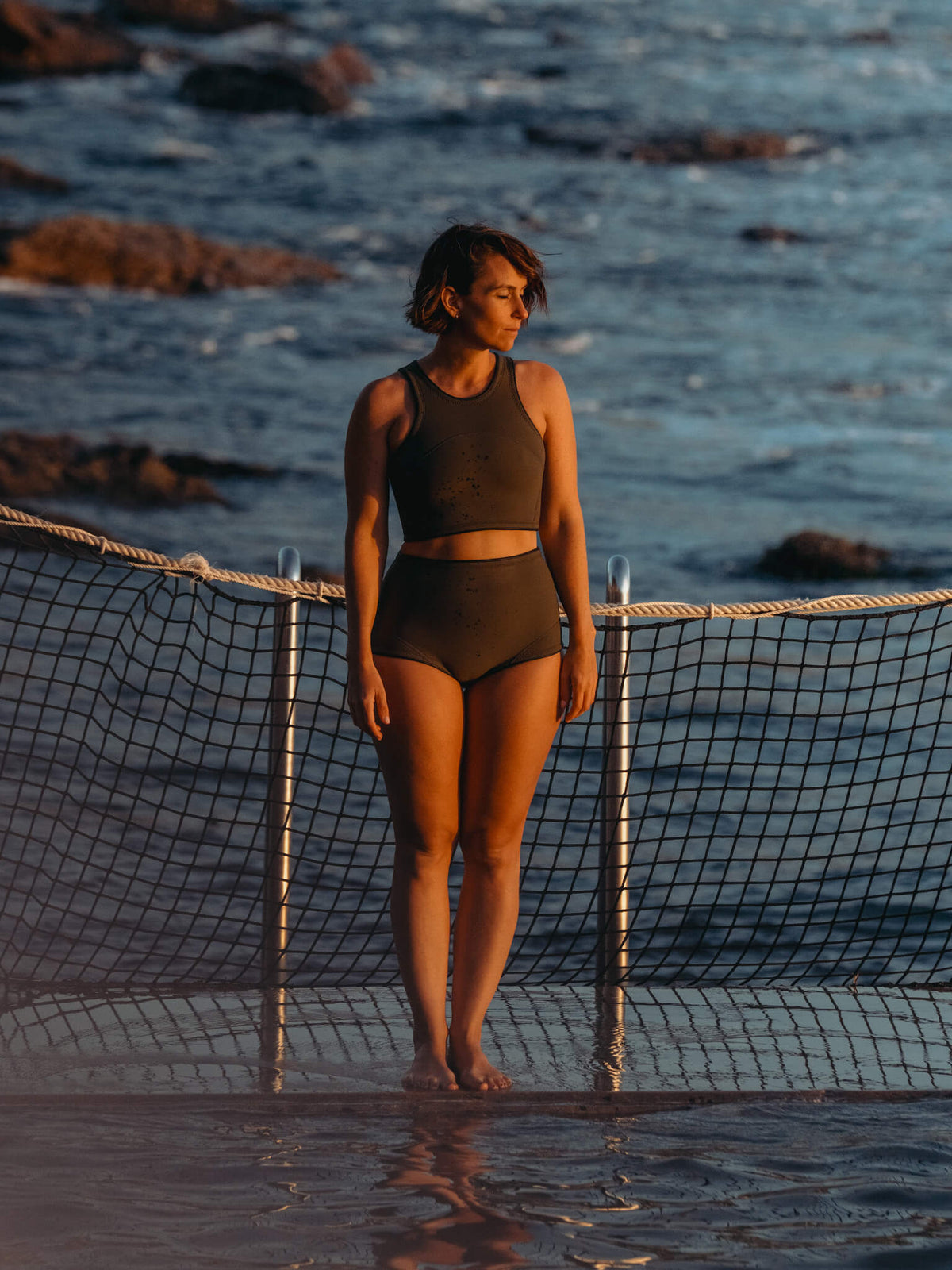 our sleeveless wetsuit top for ladies
