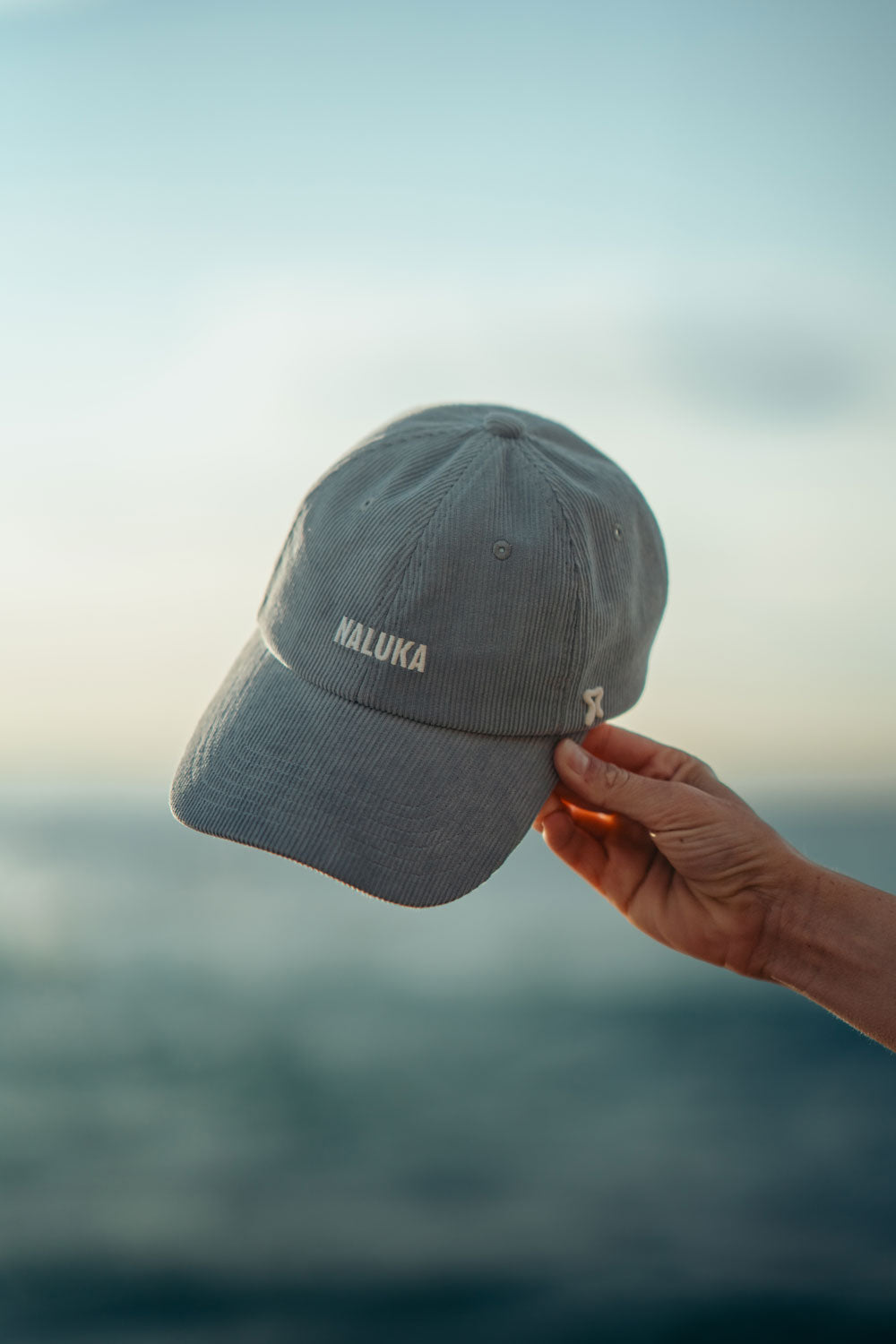 Naluka Essential | Cotton Corduroy Cap for Women | Powder Blue