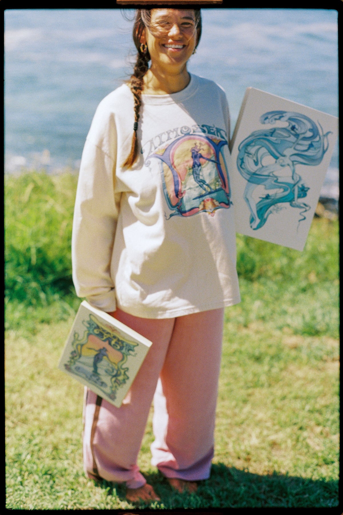'Saline Shrine' By Angie Samblotte x Atmosea - Artist Oversized Longsleeve Tee - Atmosea
