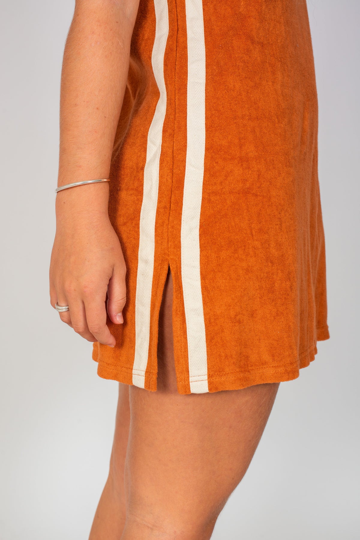 Sporty Terry Dress in Rust - Atmosea