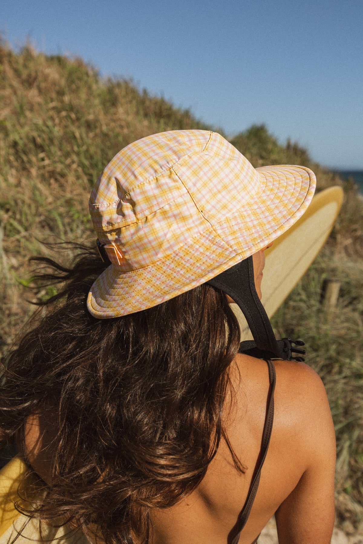 Honey Gingham Surf Hat UPF50+