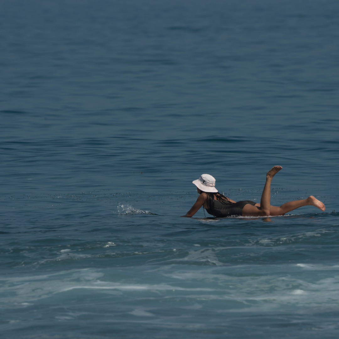 Rose Water Boardsox surf hat in soft pink