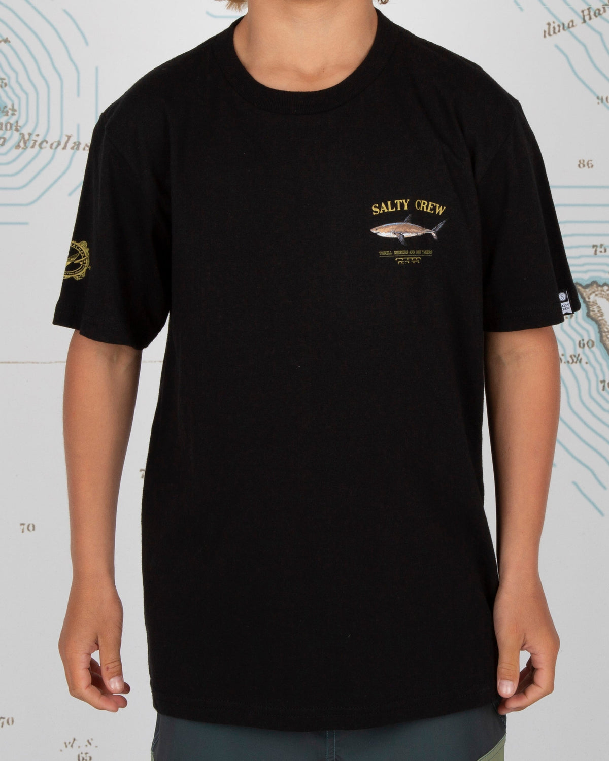 Bruce Boys S/S Tee - Black - Salty Crew Australia