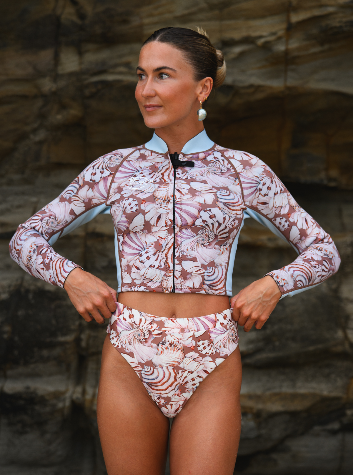 Women's 2mm Wetsuit Cropped Jacket- Ocean Muse