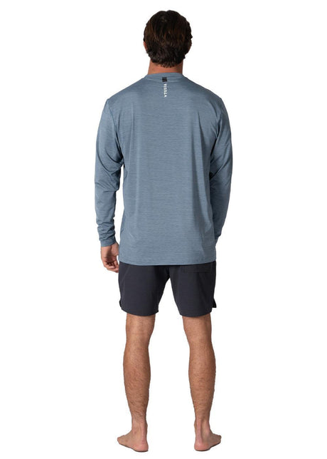 Vissla Youth Twisted LS Sun Shirt in Slate Heather, view 6