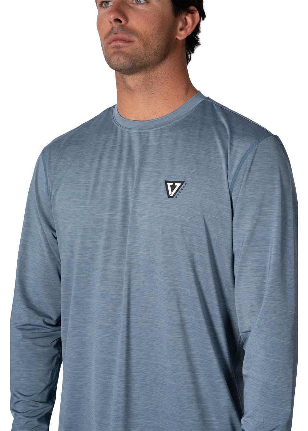 Vissla Youth Twisted LS Sun Shirt in Slate Heather, view 7