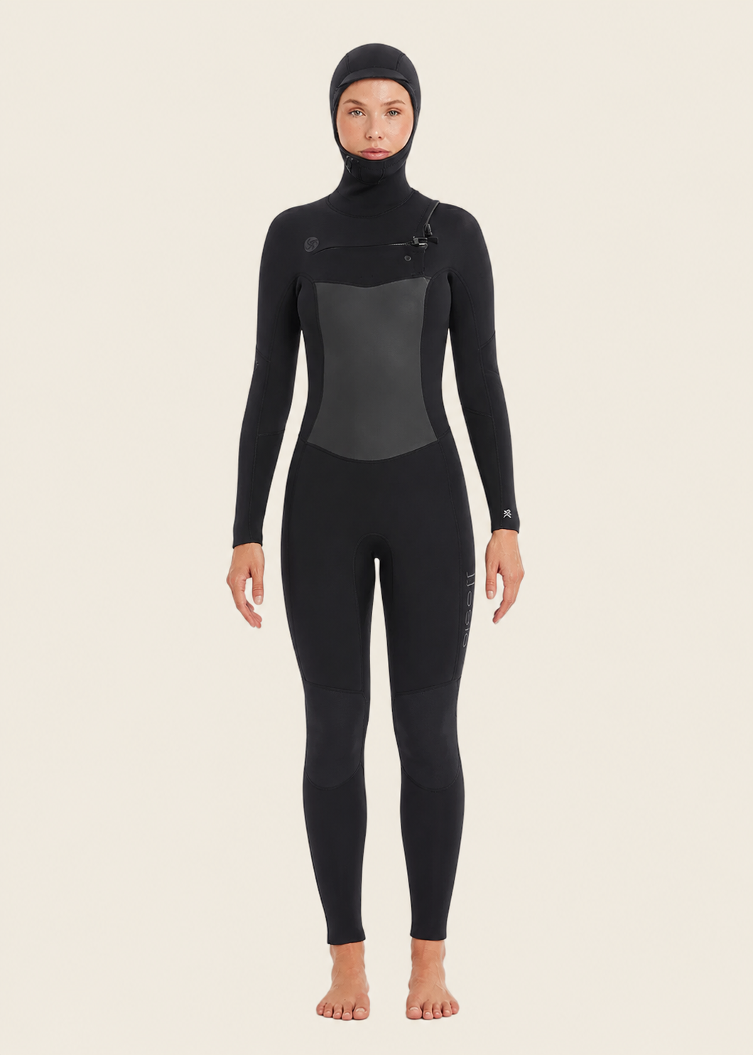 7 Seas 5/4 Hooded Chest Zip Wetsuit