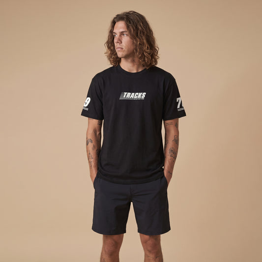 Logo Dash Tee, Black Tee