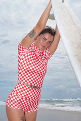 Low Rider Rashguard - Chilli Checkers Salt Gypsy