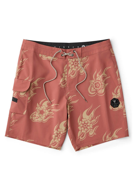 Vissla Helloha 18.5" Boardshort in Retro Red