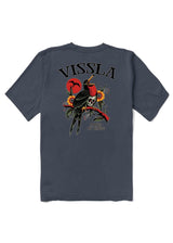 Vissla Island Bird Organic Blend SS Pocket Tee in Dark Denim