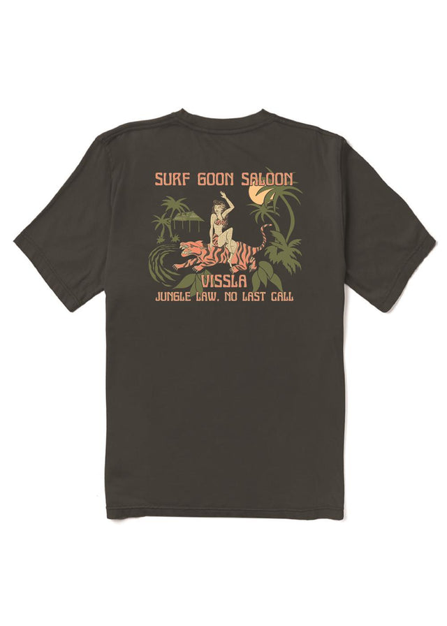 Vissla Jungle Law Organic Blend SS Tee in Phantom
