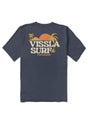 Vissla Shacked Organic Blend SS Tee in Dark Denim