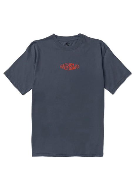 Vissla Split Organic Blend SS Tee in Dark Denim, view 2