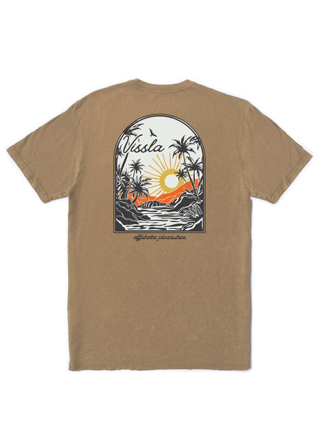 Vissla Sunset Shadows Cosmic Wash SS Tee in Chocolate
