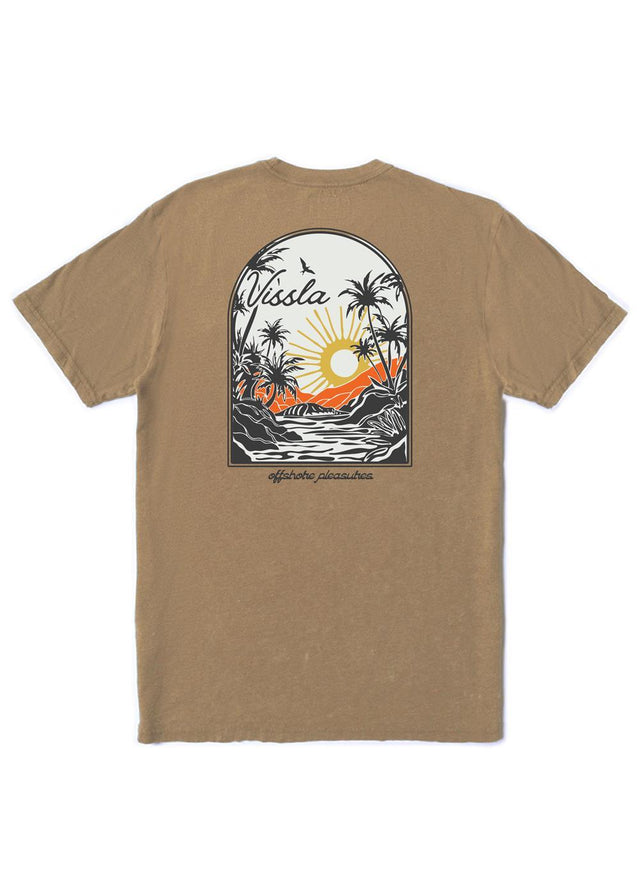 Vissla Sunset Shadows Cosmic Wash SS Tee in Chocolate