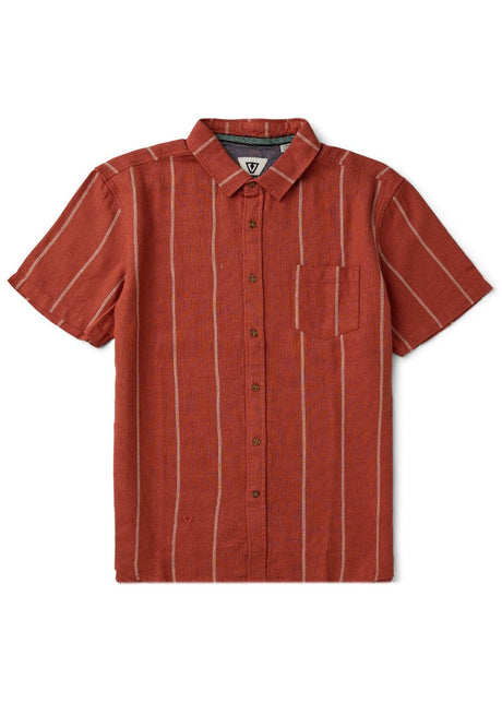 Vissla Grande Plage SS Shirt in Retro Red