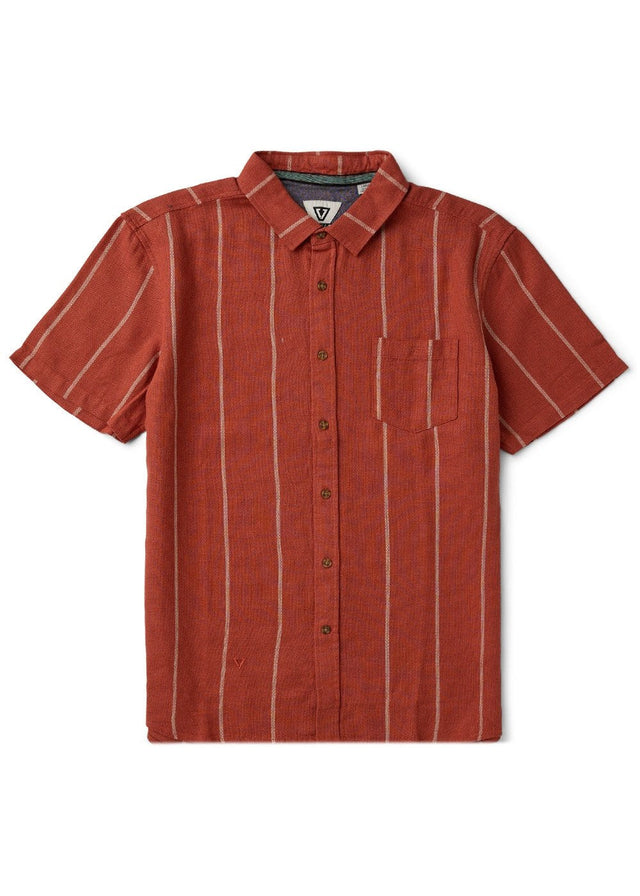 Vissla Grande Plage SS Shirt in Retro Red