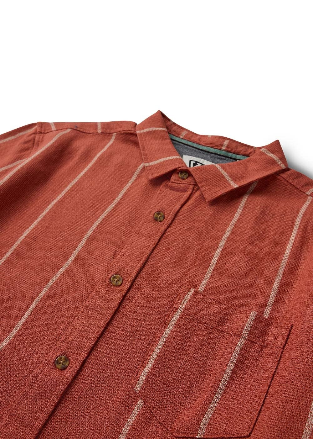 Vissla Grande Plage SS Shirt in Retro Red, view 3