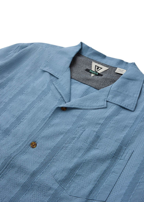 Vissla Quatro Casas Eco SS Shirt in Faded Denim, view 3