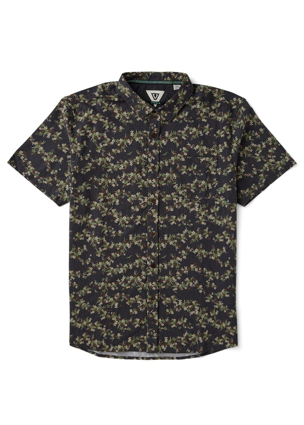 Vissla Tropicanica Hybrid Eco SS Shirt in Black