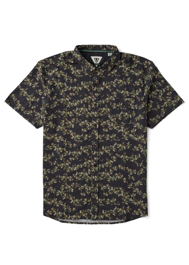 Vissla Tropicanica Hybrid Eco SS Shirt in Black
