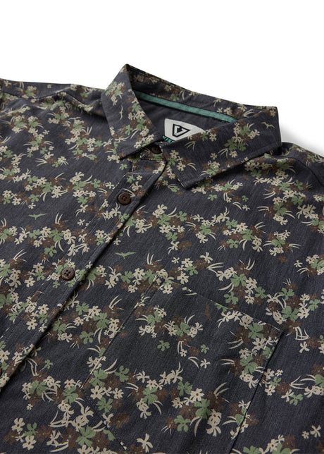 Vissla Tropicanica Hybrid Eco SS Shirt in Black, view 3