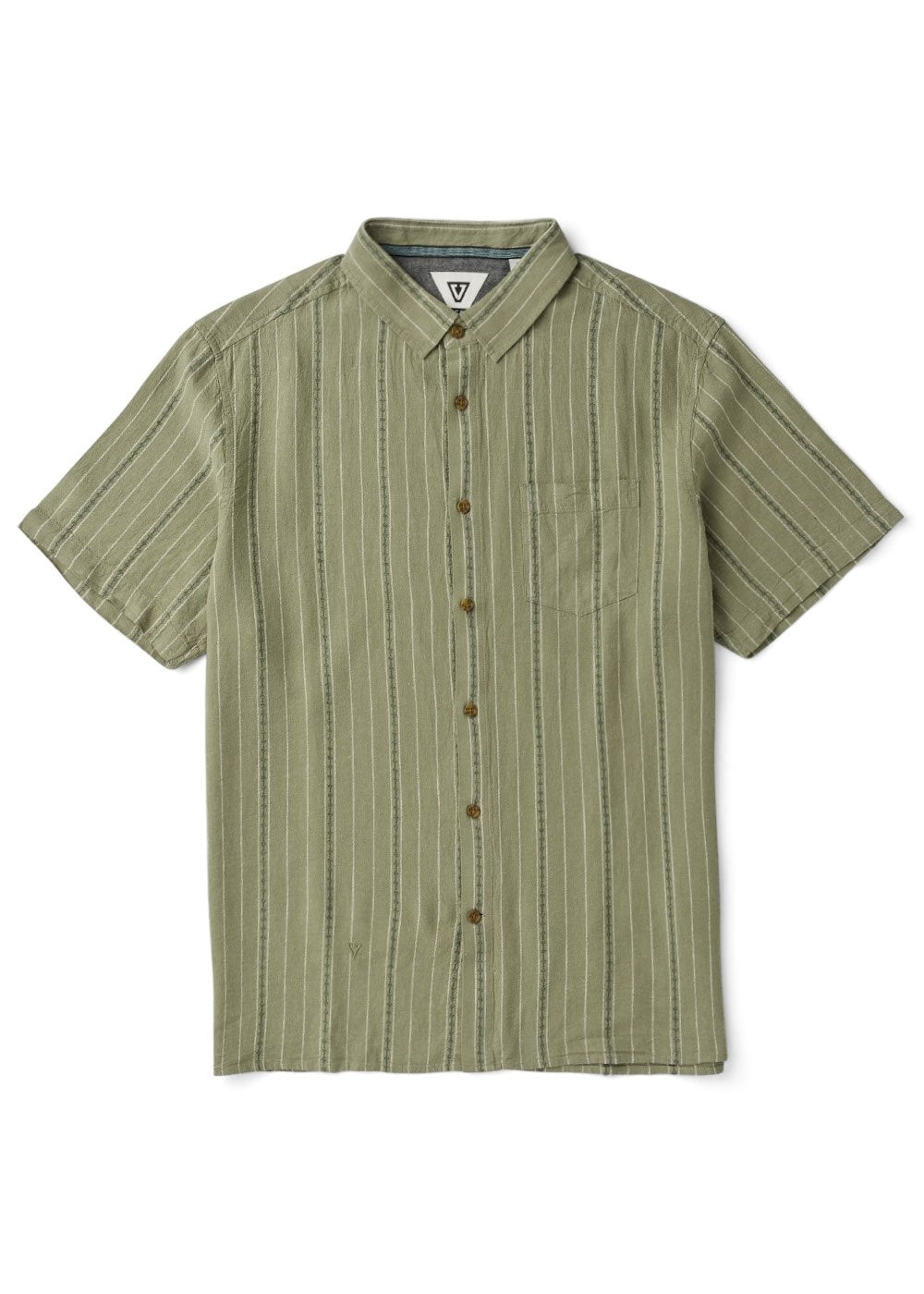 Linen Pin Ss Shirt