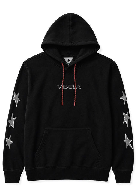 Vissla Star Sequence Heavyweight Eco PO Hoodie in Black, view 2