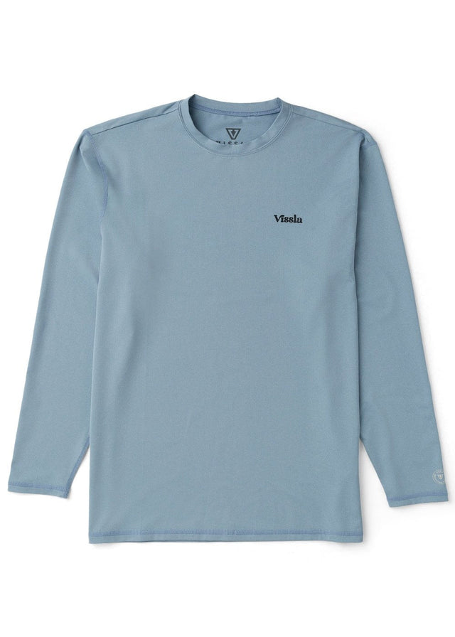 Vissla Pro Comp LS Sun Shirt in Faded Denim