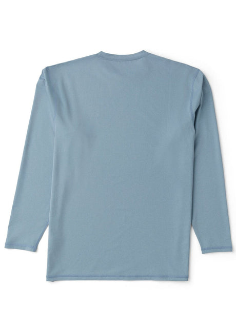 Vissla Pro Comp LS Sun Shirt in Faded Denim, view 3