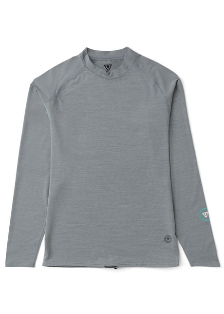 Vissla Warm Seas Eco LS Rash Guard in Grey Heather