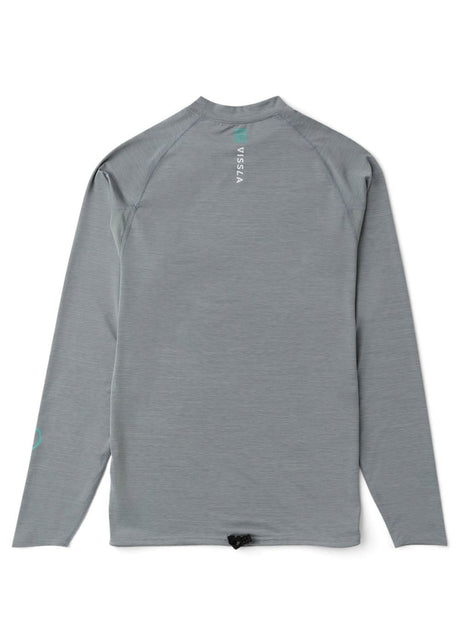 Vissla Warm Seas Eco LS Rash Guard in Grey Heather, view 3